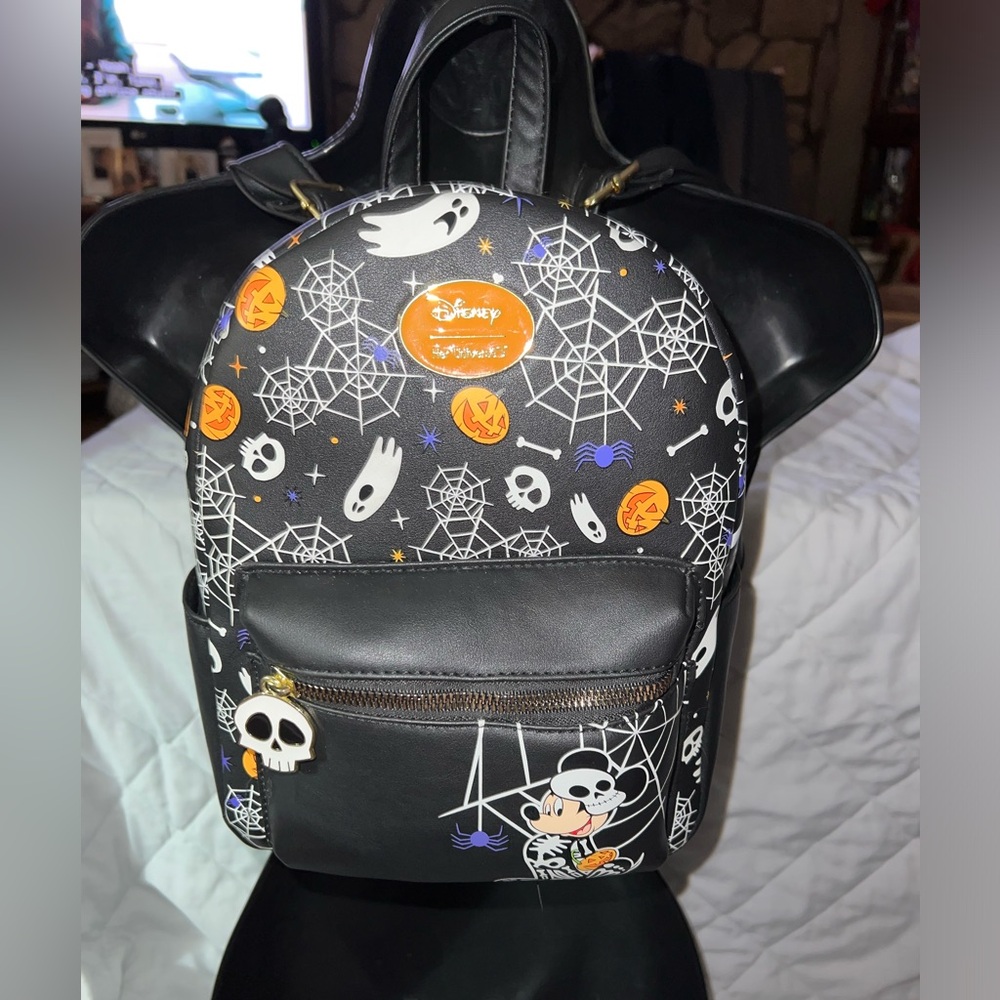 Her Universe Disney Mickey Mouse Halloween Skeleton Backpack